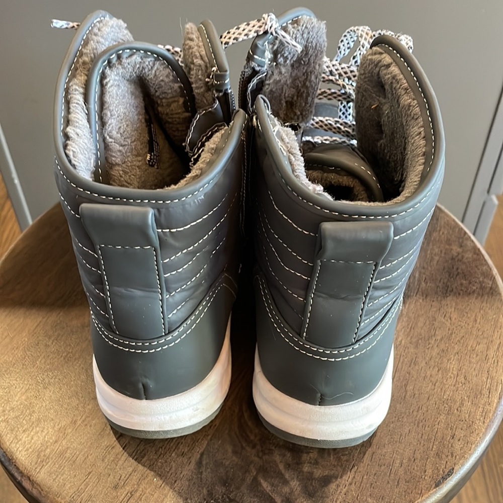Khombu Waterproof Lace-up Ankle Boots Gray - Picture 8 of 10